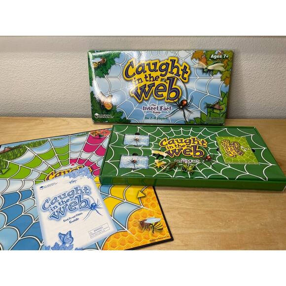 Caught In The Web Insect Fact Board Game RARE Learning Resources LER 1780 Age 7+ - Picture 5 of 8